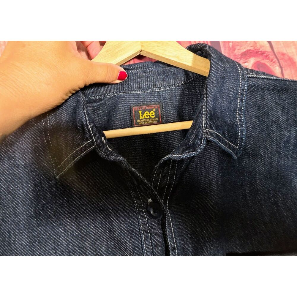 Lee Dark Blue Denim Shirt Dress M - Picture 5 of 8